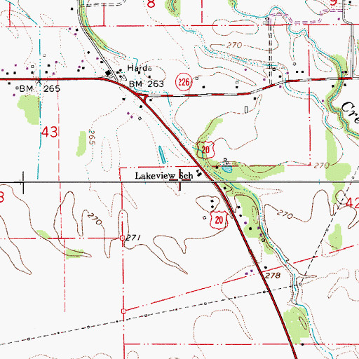 Topographic Map of Lakeview School (historical), OR