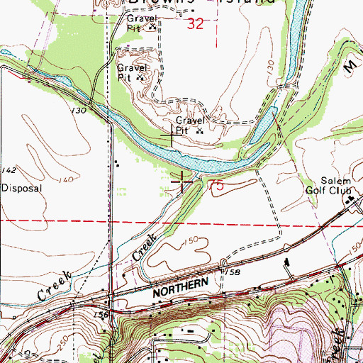 Topographic Map of Laurel Creek, OR