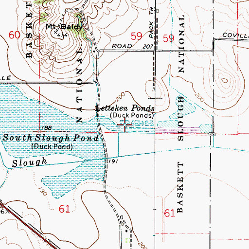 Topographic Map of Letteken Ponds, OR