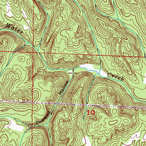 Topographic Map of Coalbed Hollow, AL