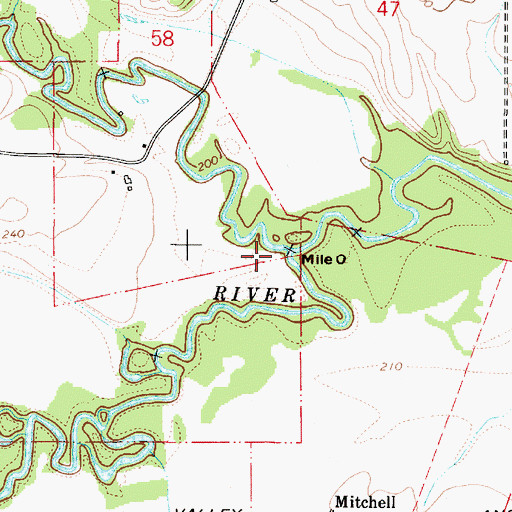 Topographic Map of Little Luckiamute River, OR