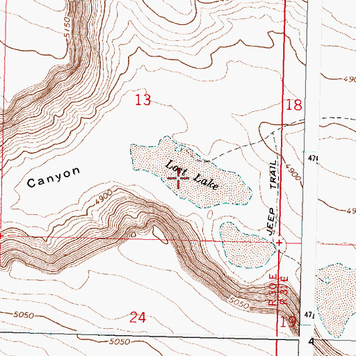Topographic Map of Lost Lake, OR