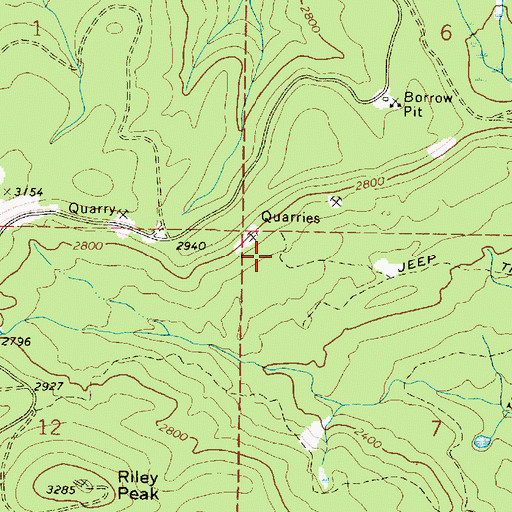 Topographic Map of Lytle Creek, OR
