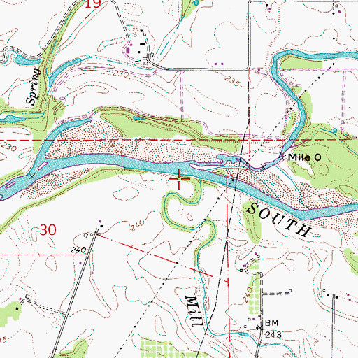 Topographic Map of Mill Creek, OR