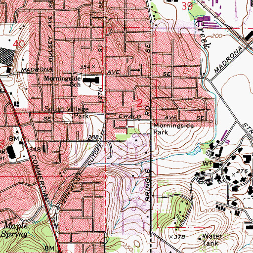 Topographic Map of Morningside City Park, OR
