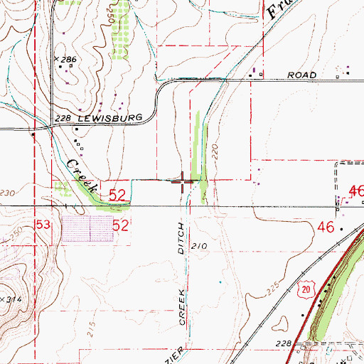 Topographic Map of Mountain View Creek, OR