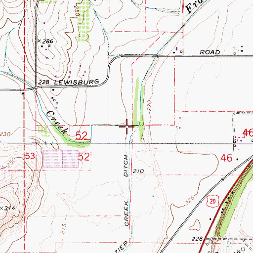 Topographic Map of Mountain View Creek, OR