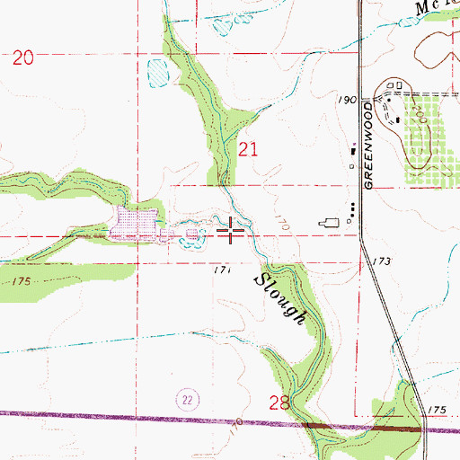 Topographic Map of Mud Slough, OR