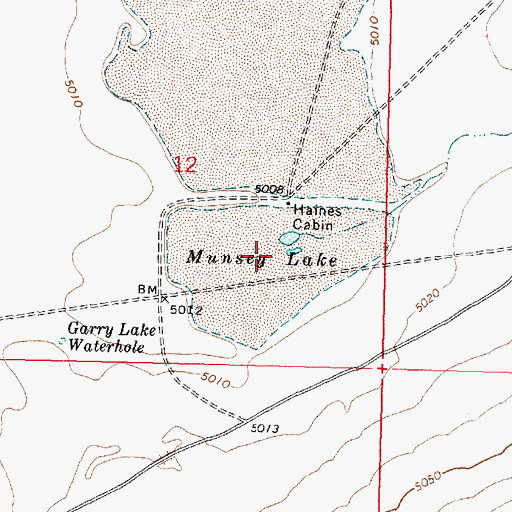 Topographic Map of Munsey Lake, OR