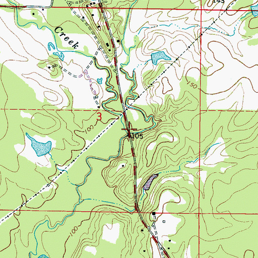 Topographic Map of Coatopa Creek, AL
