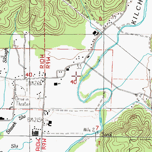 Topographic Map of Murphy Creek, OR