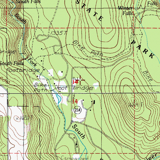 Topographic Map of North Fork Silver Creek, OR