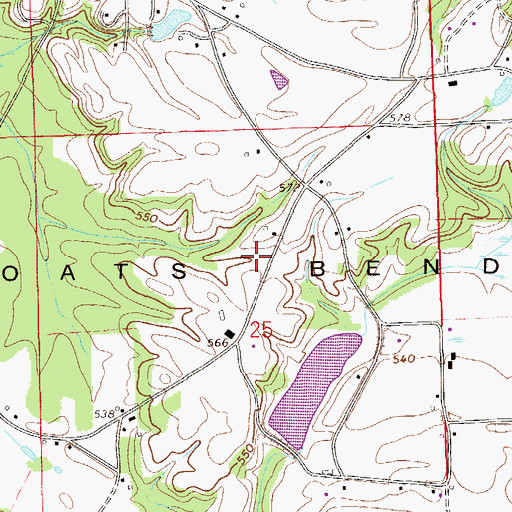 Topographic Map of Coats Bend, AL