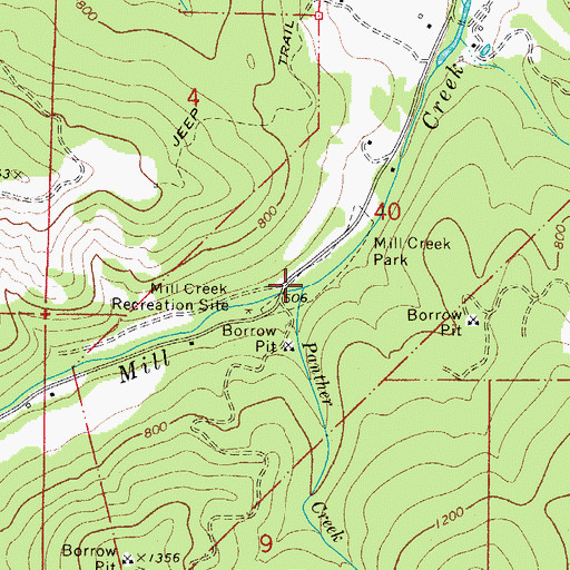 Topographic Map of Panther Creek, OR
