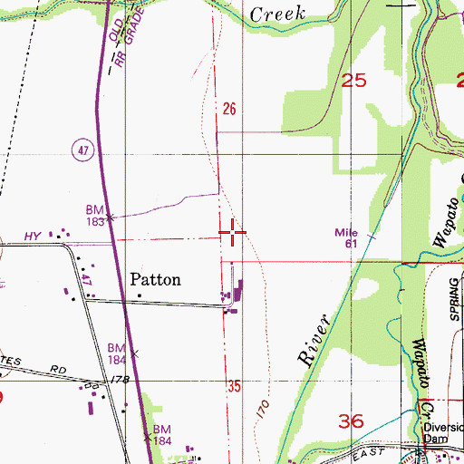 Topographic Map of Patton Valley, OR