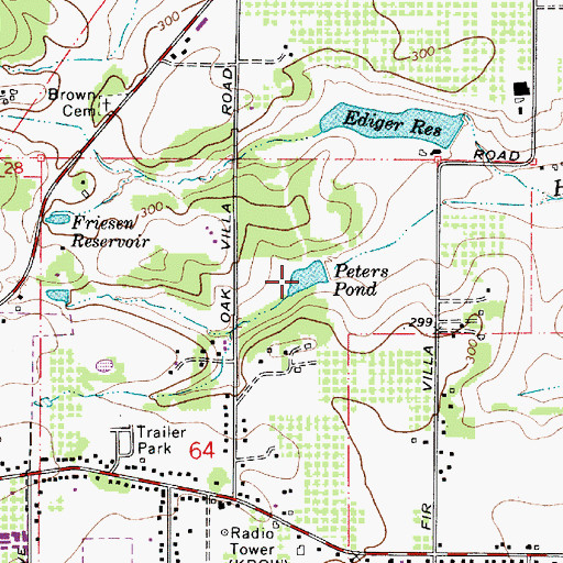 Topographic Map of Peters Pond, OR