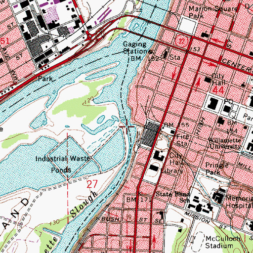 Topographic Map of Pringle Creek, OR
