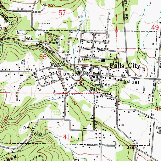 Topographic Map of Fran Wilson Riverside Park, OR