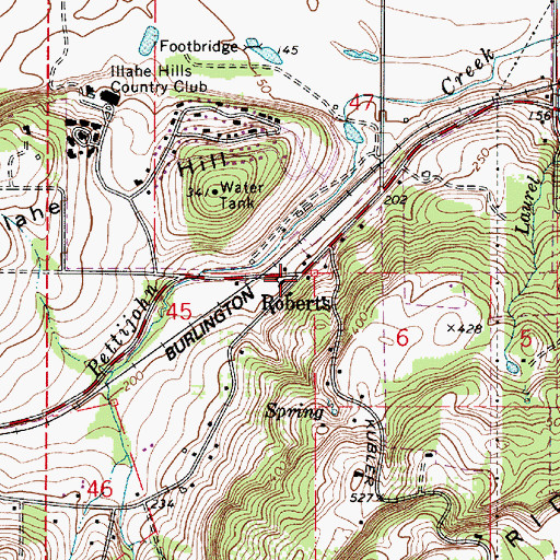 Topographic Map of Roberts, OR