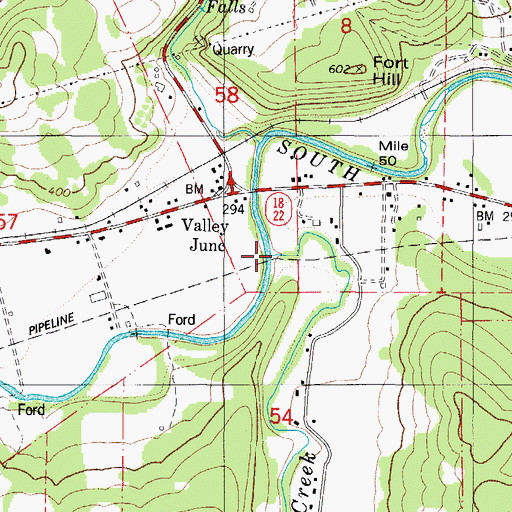 Topographic Map of Rowell Creek, OR
