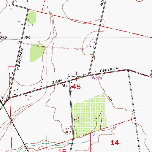 Topographic Map of Schefflin School (historical), OR
