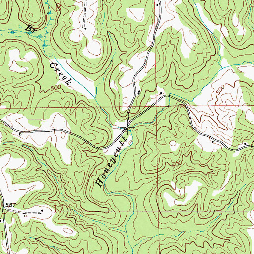 Topographic Map of Cobb Creek, AL