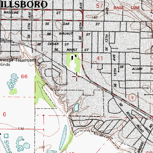 Topographic Map of Shute Park, OR
