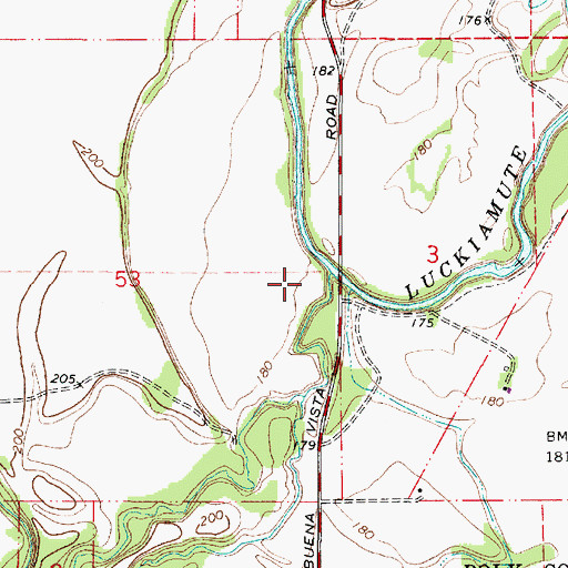 Topographic Map of Soap Creek, OR