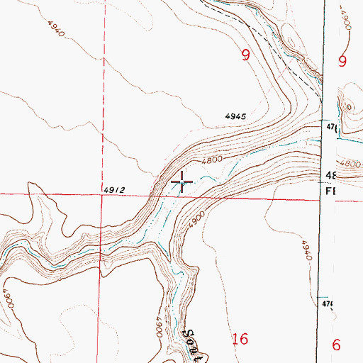 Topographic Map of South Fork Jackass Creek, OR