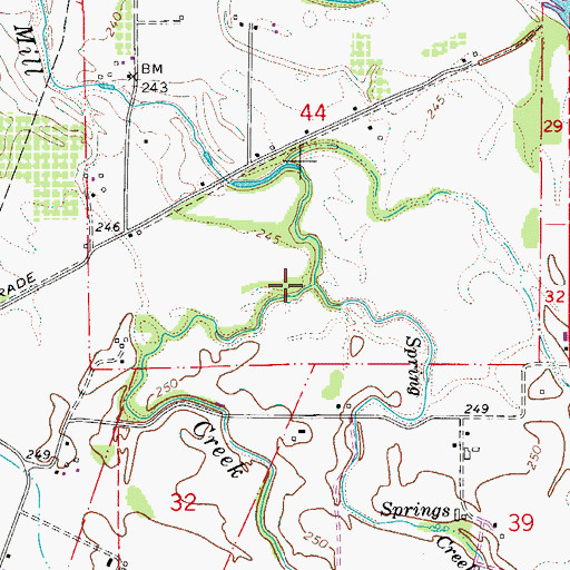 Topographic Map of Spring Creek, OR