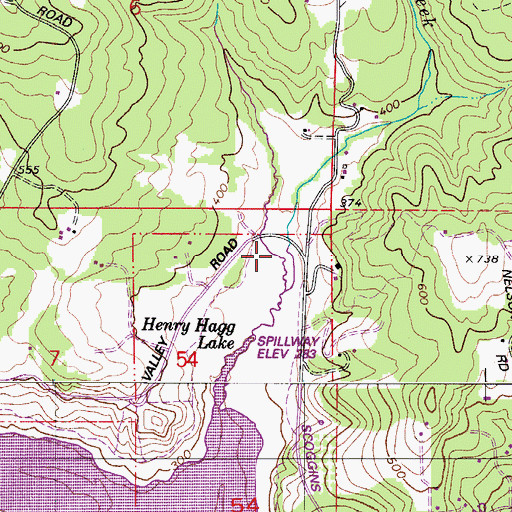 Topographic Map of Tanner Creek, OR