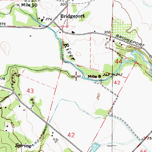 Topographic Map of Teal Creek, OR