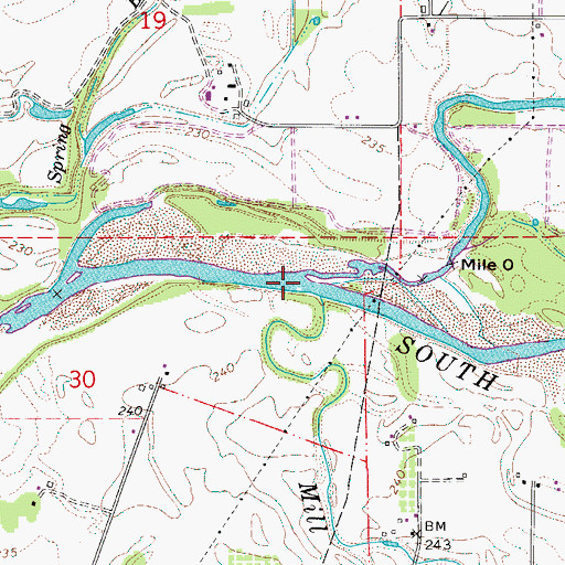 Topographic Map of Thomas Creek, OR