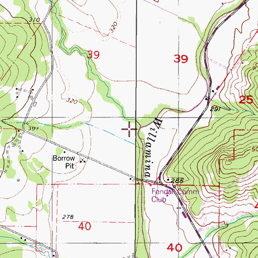 Topographic Map of Tindle Creek, OR