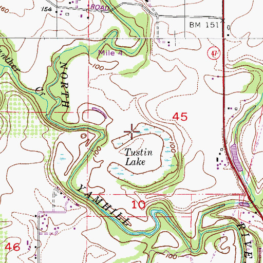 Topographic Map of Tustin Lake, OR