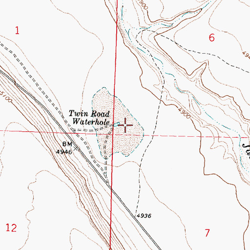 Topographic Map of Twin Road Waterhole, OR