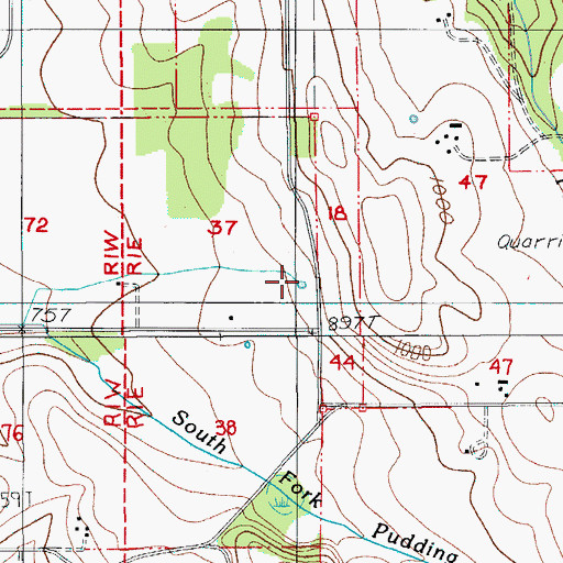 Topographic Map of Union Hill Grange, OR
