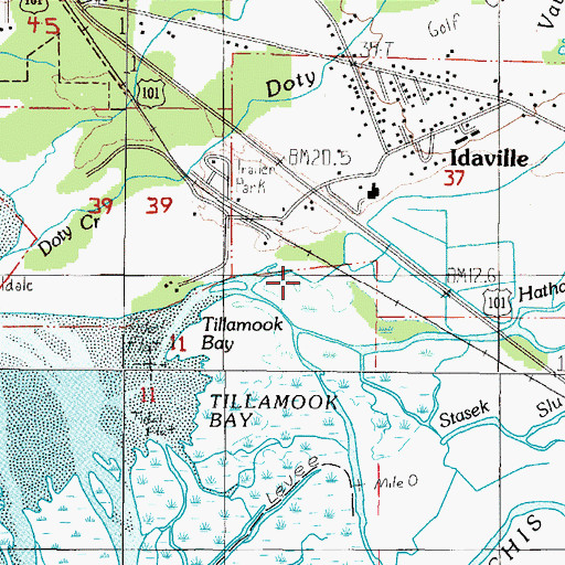 Topographic Map of Vaughn Creek, OR