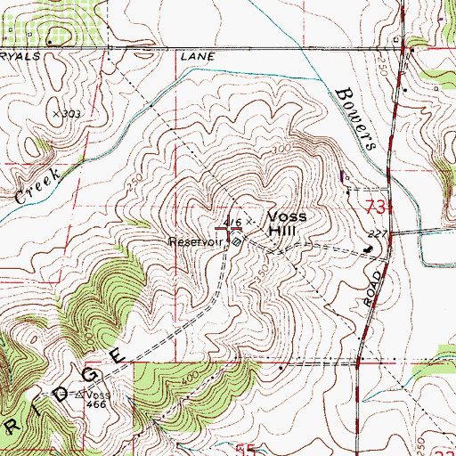 Topographic Map of Voss Hill, OR