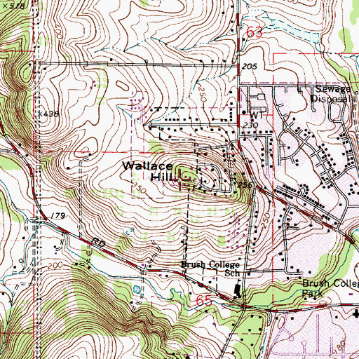Topographic Map of Wallace Hill, OR