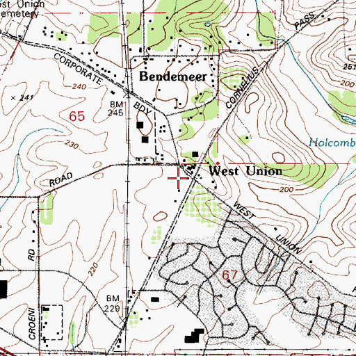 Topographic Map of West Union, OR