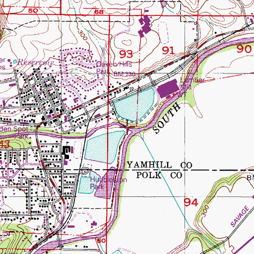 Topographic Map of Willamina Creek, OR