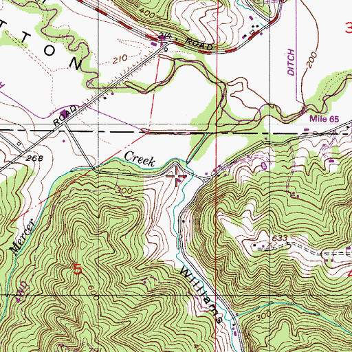 Topographic Map of Williams Canyon, OR