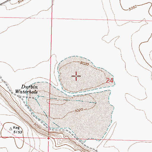 Topographic Map of Camel Lake, OR
