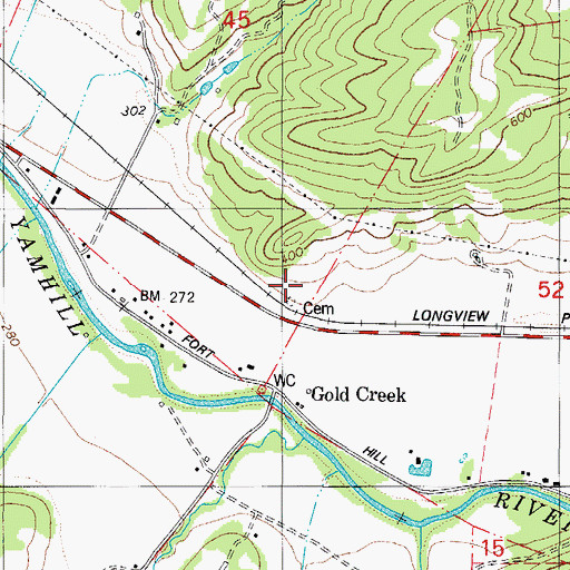 Topographic Map of Hussey Cemetery, OR
