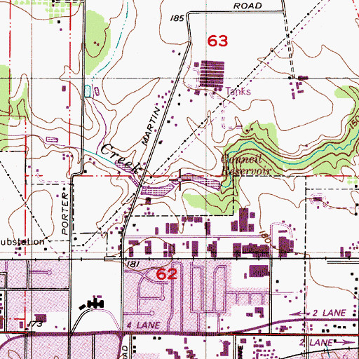 Topographic Map of Council Reservoir, OR