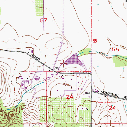 Topographic Map of S I C Reservoir, OR
