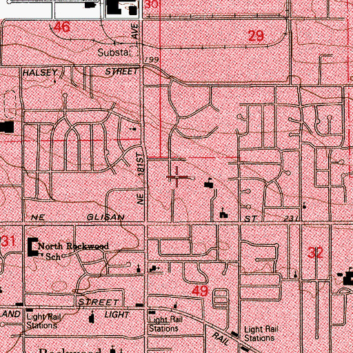 Topographic Map of Mooberry School (historical), OR