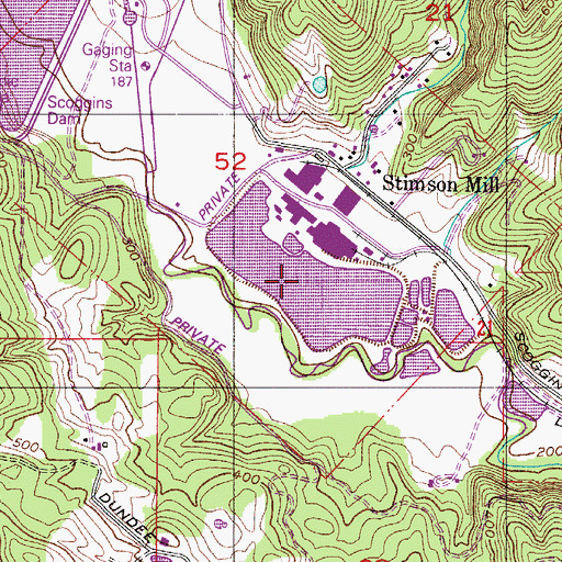 Topographic Map of Stimson Millpond, OR