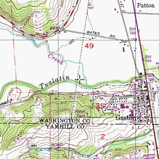 Topographic Map of Black Jack Creek, OR
